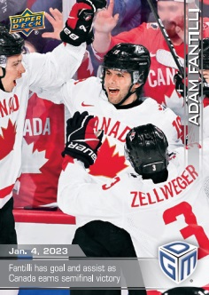2023 Upper Deck All-Sports Game Dated Moments - [Base] - Gold #1 - (Jan. 2,  2023) - Connor Bedard Sets Team Canada World Juniors Records